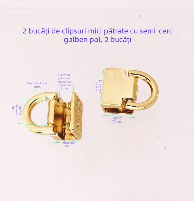 Accesorii pentru genți – feronerie metalică Shrimp Button; mâneri, clipsuri și inele (patrate și semicercuri) pentru bagaje, Primăvara 2024