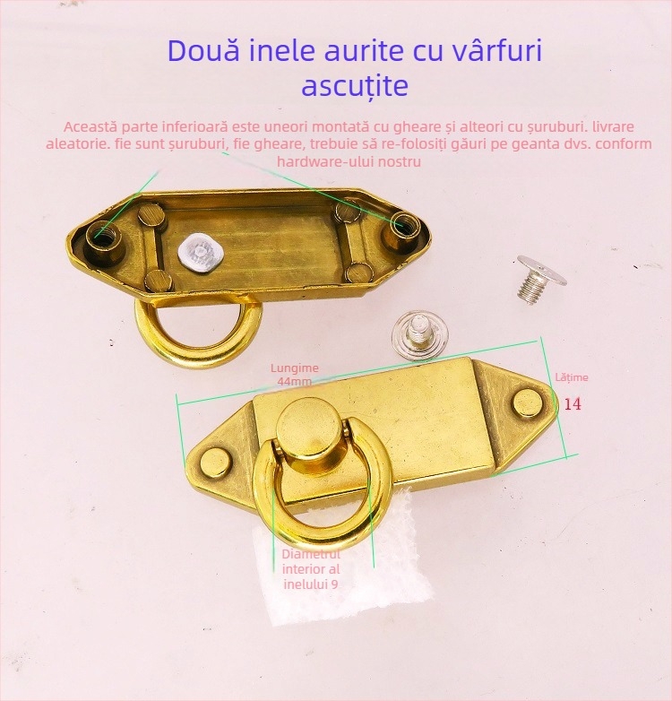 Accesorii pentru genți – feronerie metalică Shrimp Button; mâneri, clipsuri și inele (patrate și semicercuri) pentru bagaje, Primăvara 2024