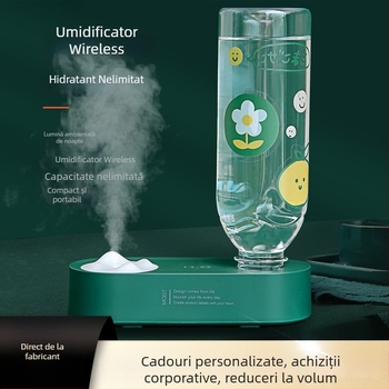 Umidificator pentru sticlă de apă, alimentare USB, 1 duză de ceață, rezervor 1,0–2,5 L, pentru 31–40 m², aromaterapie, atomizare silențioasă