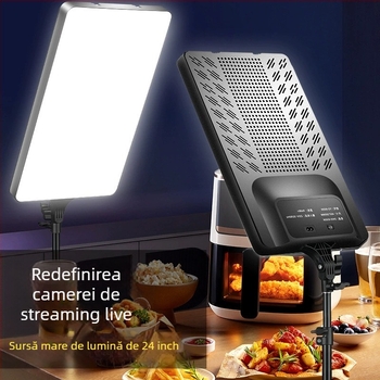 Panou LED pentru iluminare de umplere în fotografie live — 51–100W, 220V, LED tri-color, montaj vertical, personalizabil