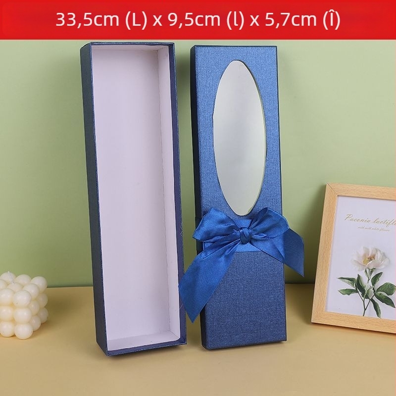 Cutie cadou pentru flori cu design nod încrucișat, formă dreptunghiulară, aranjament buchet de trandafiri