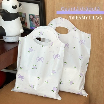 Geantă de ambalare pentru cosmetic Hongshen, material PE, stil pictat manual, furnizare personalizabilă, sursă de export exclusiv transfrontalier