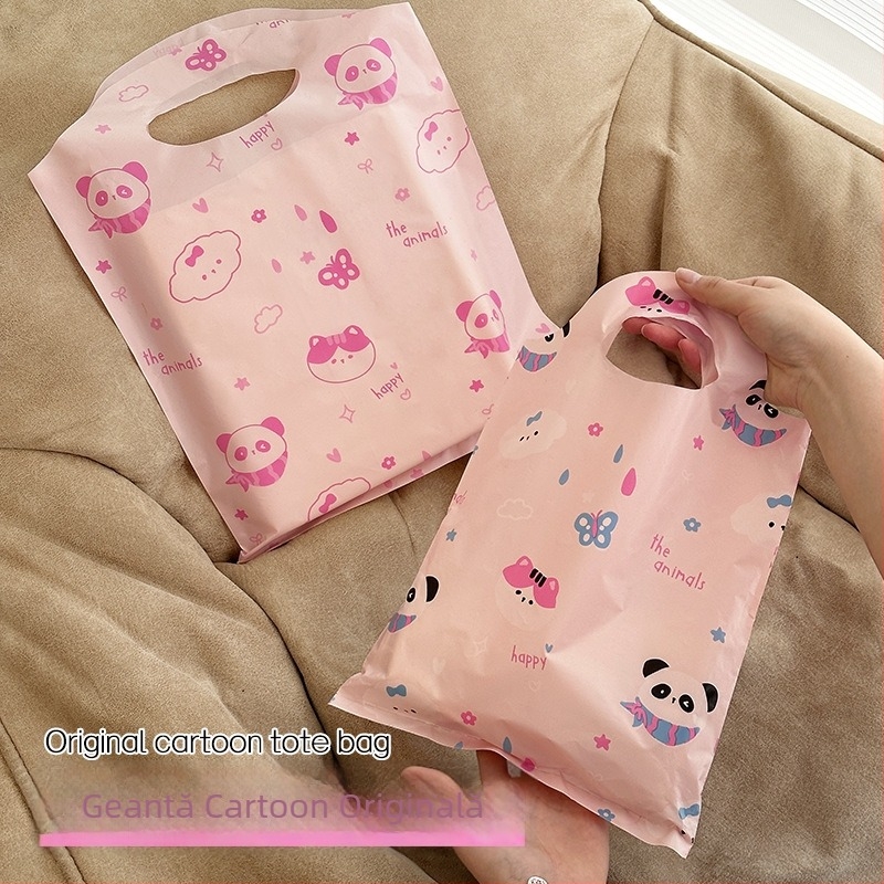 Geantă de ambalare pentru cosmetic Hongshen, material PE, stil pictat manual, furnizare personalizabilă, sursă de export exclusiv transfrontalier