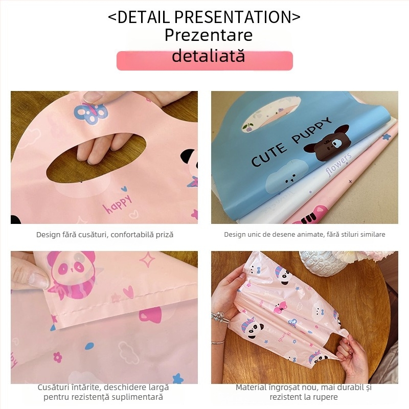 Geantă de ambalare pentru cosmetic Hongshen, material PE, stil pictat manual, furnizare personalizabilă, sursă de export exclusiv transfrontalier