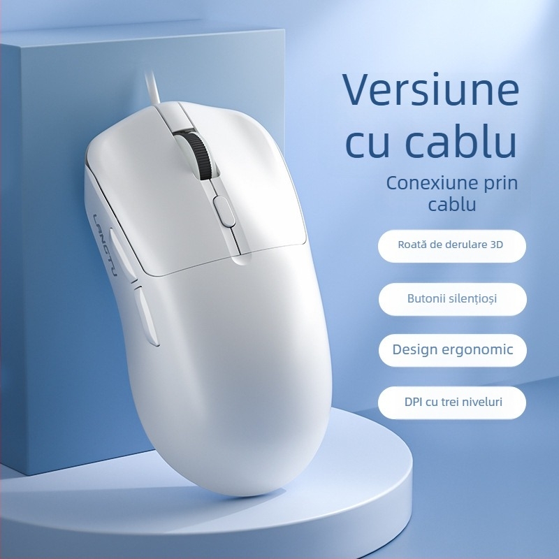 Langtu T6 mouse optic cu fir, design ergonomic, 1600 DPI, 5 butoane