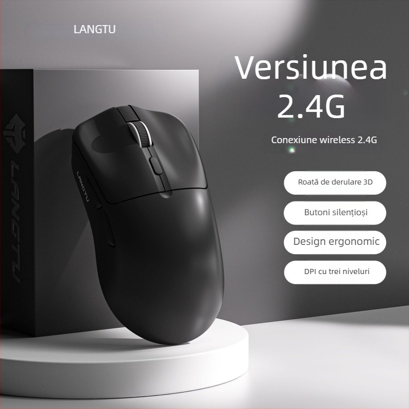 Langtu T6 mouse optic cu fir, design ergonomic, 1600 DPI, 5 butoane