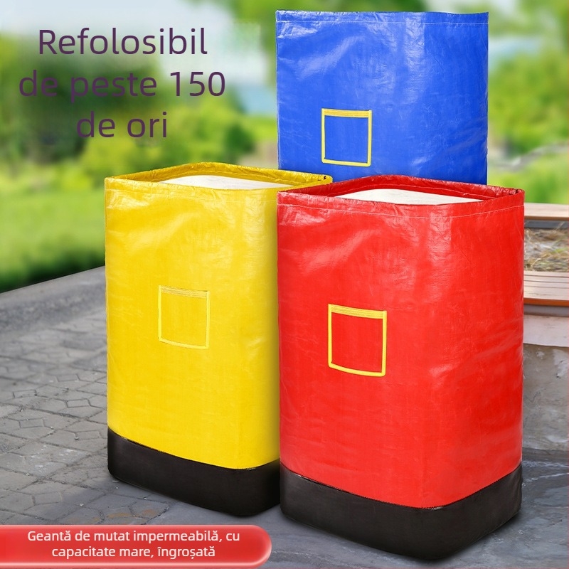 Geantă din plasă țesută din plastic pentru transfer expres, acoperire PE, imprimare logo, capacitate 1-50, pentru materiale plastice