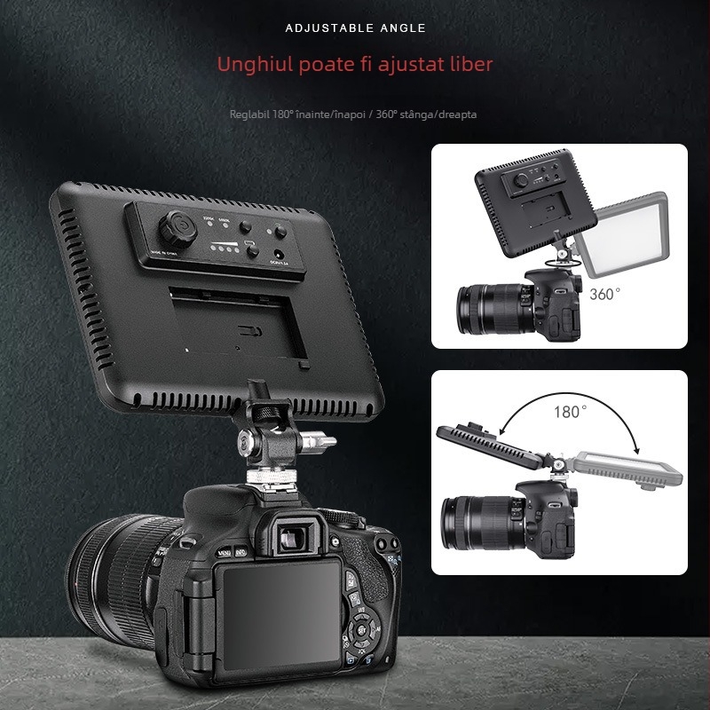 Gimbal metal îmbunătățit cu amortizare reglabilă pentru suportul monitorului și șaua camerei (aliaj de aluminiu)