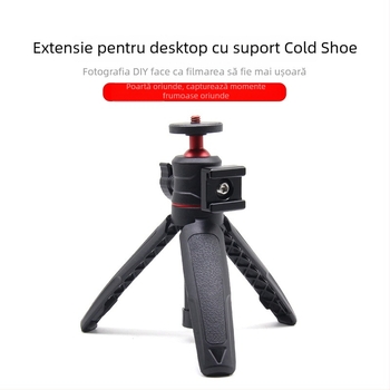 Trepied pentru telefon mobil și cameră mirrorless, PTZ pan-tilt sferic, aliaj de aluminiu + ABS, suport până la 2 kg, selfie ținut în mână