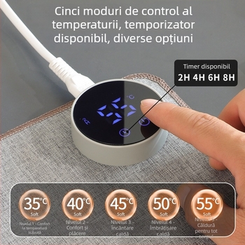 Baiyi pernă încălzitoare pentru mouse – material PU, placă din aluminiu pentru disiparea căldurii, 220V 85W, protecție la supraîncălzire