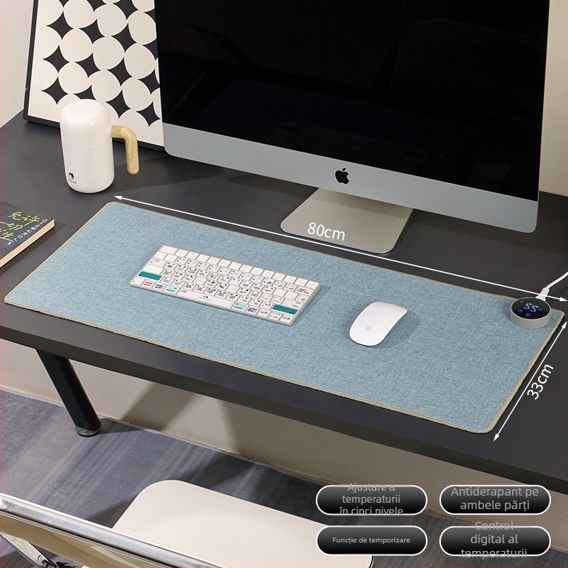 Baiyi pernă încălzitoare pentru mouse – material PU, placă din aluminiu pentru disiparea căldurii, 220V 85W, protecție la supraîncălzire