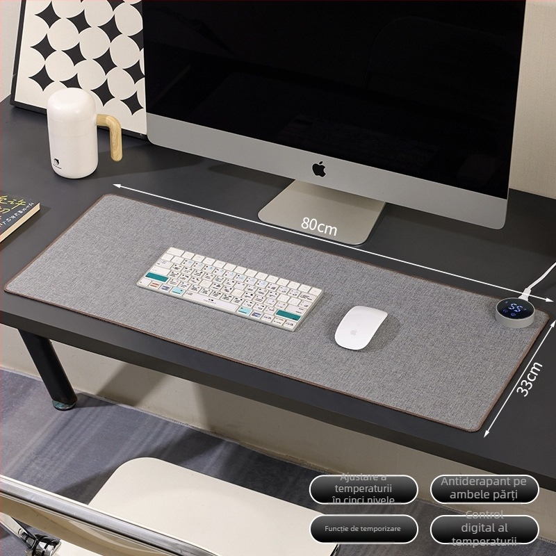 Baiyi pernă încălzitoare pentru mouse – material PU, placă din aluminiu pentru disiparea căldurii, 220V 85W, protecție la supraîncălzire