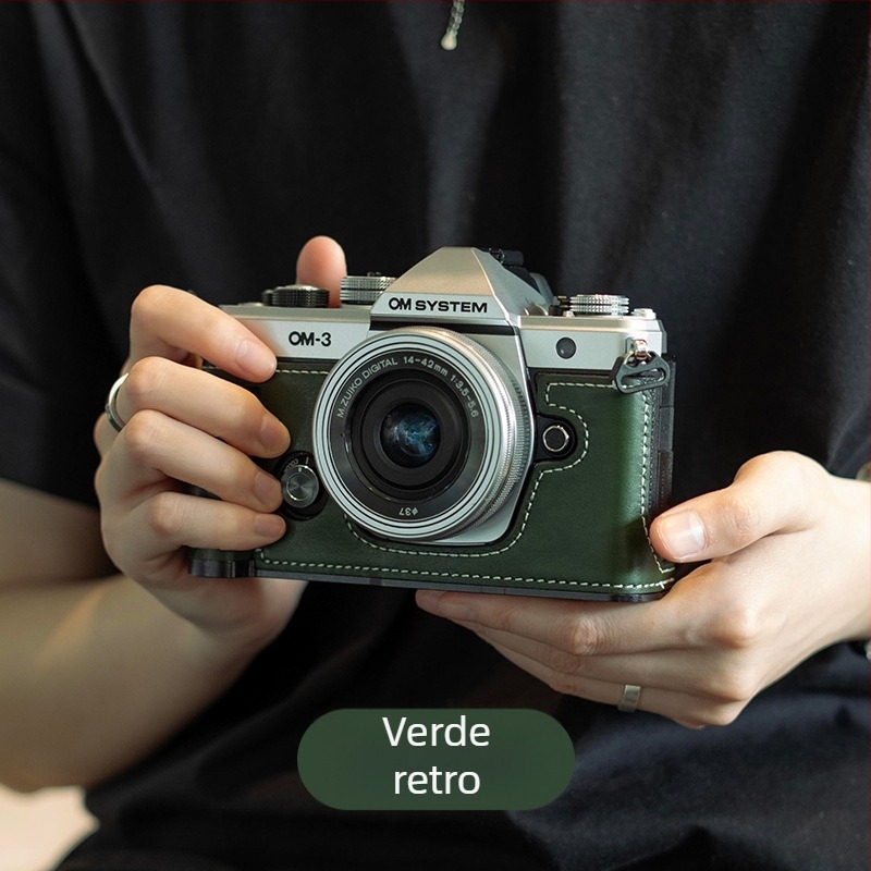 Geantă pentru aparat foto din piele naturală, stil geantă de mână, unisex, Primăvara 2025