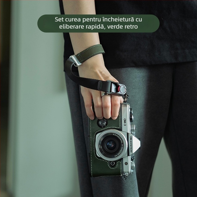 Geantă pentru aparat foto din piele naturală, stil geantă de mână, unisex, Primăvara 2025