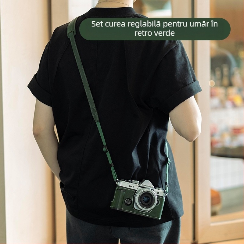 Geantă pentru aparat foto din piele naturală, stil geantă de mână, unisex, Primăvara 2025