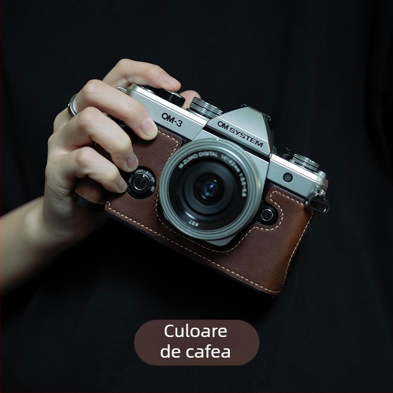 Geantă pentru aparat foto din piele naturală, stil geantă de mână, unisex, Primăvara 2025