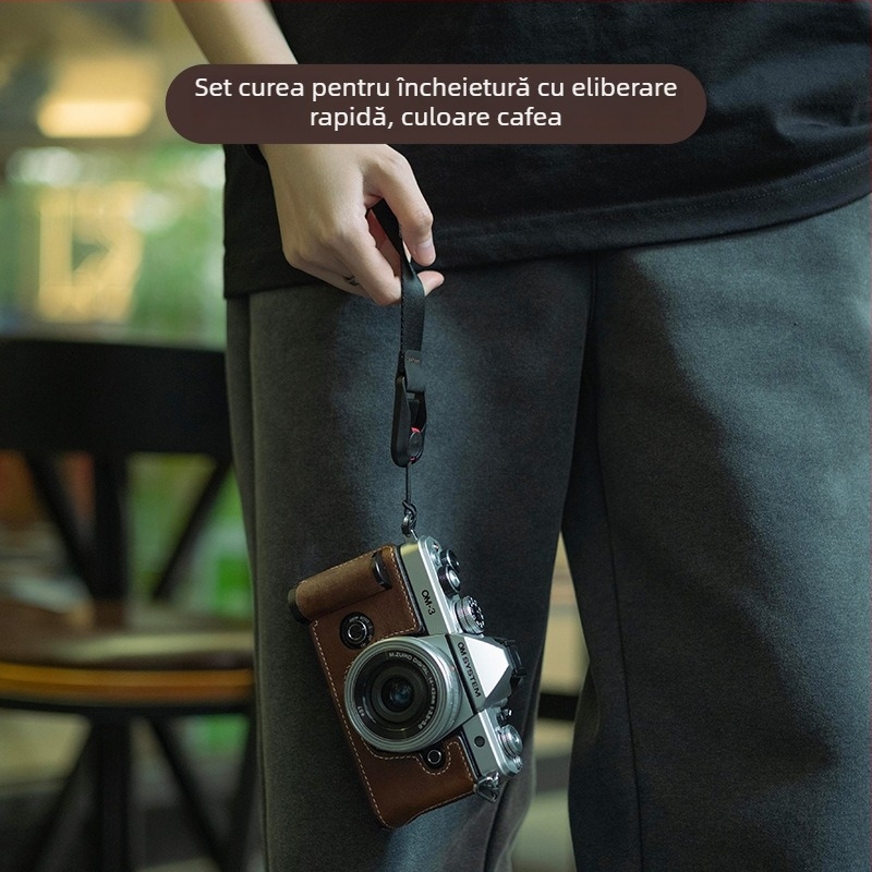 Geantă pentru aparat foto din piele naturală, stil geantă de mână, unisex, Primăvara 2025