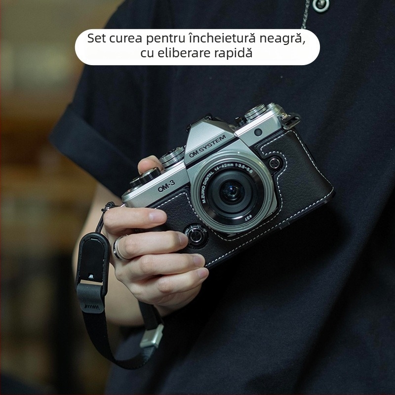 Geantă pentru aparat foto din piele naturală, stil geantă de mână, unisex, Primăvara 2025