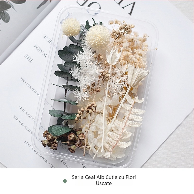Kit DIY cu flori uscate – amestec de flori uscate cu gypsophila, Mingmens