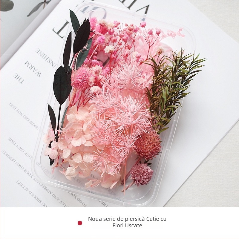 Kit DIY cu flori uscate – amestec de flori uscate cu gypsophila, Mingmens