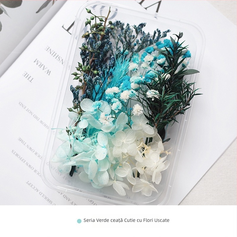 Kit DIY cu flori uscate – amestec de flori uscate cu gypsophila, Mingmens