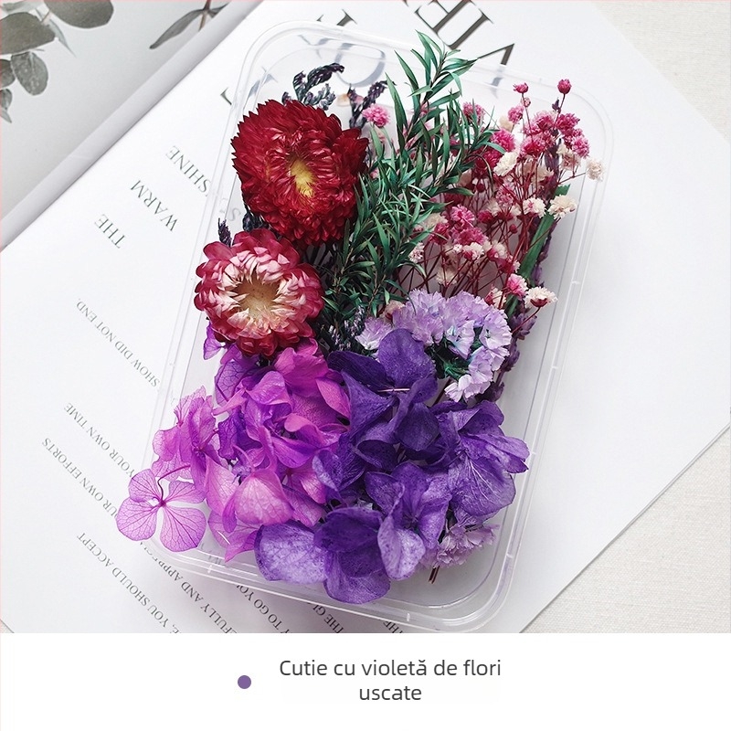 Kit DIY cu flori uscate – amestec de flori uscate cu gypsophila, Mingmens
