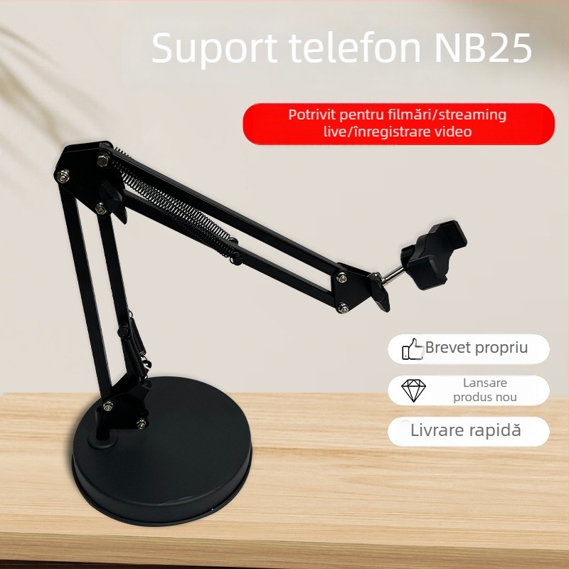 NB25 Suport de birou pentru telefon mobil, construcție din aliaj, personalizare disponibilă, stil general