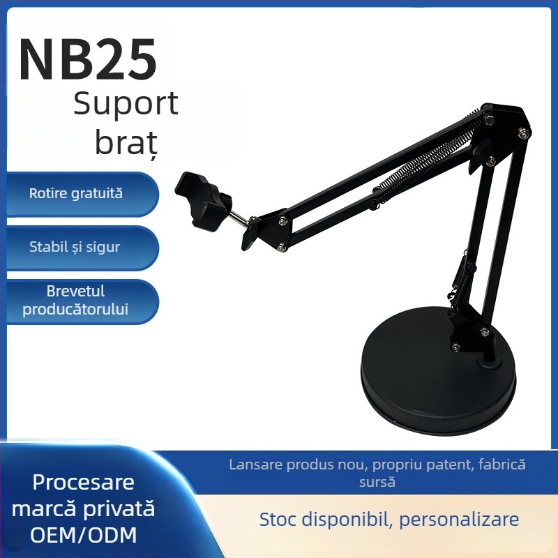 NB25 Suport de birou pentru telefon mobil, construcție din aliaj, personalizare disponibilă, stil general