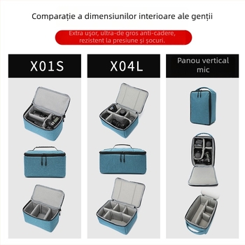 Geantă pentru cameră SLR cu trei obiective, impermeabilă, ultraușoară, extensibilă, rezistentă la uzură, căptușită poliester
