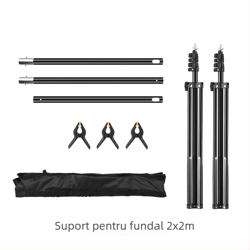 Zhijie Stativ pentru Fundal Fotografic, 3 secțiuni, Diametre țevi 2.2/1.8/1.6 cm, Greutate 0,95 kg
