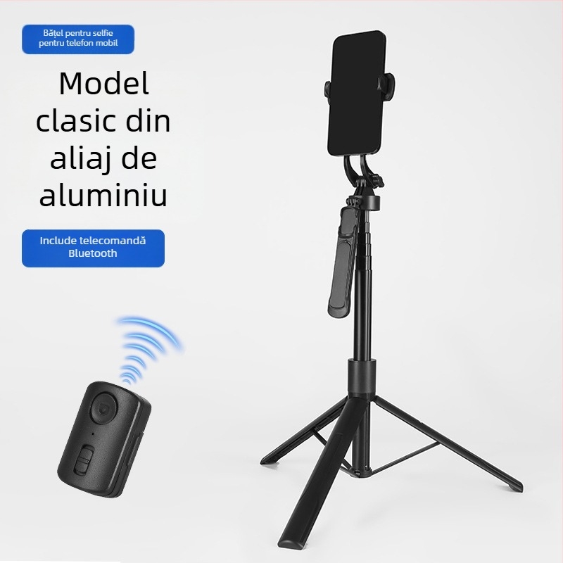Suport pentru telefon pentru streaming live cu stabilizator (gimbal), rotire la 360°, prindere electrică, ABS și oțel inoxidabil