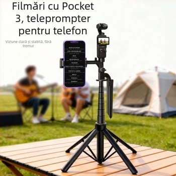Băț de selfie cu bază de podea pentru DJI Pocket 3 — Ultra-stabil, Portabil, Ideal pentru filmări în aer liber, concerte și călătorii