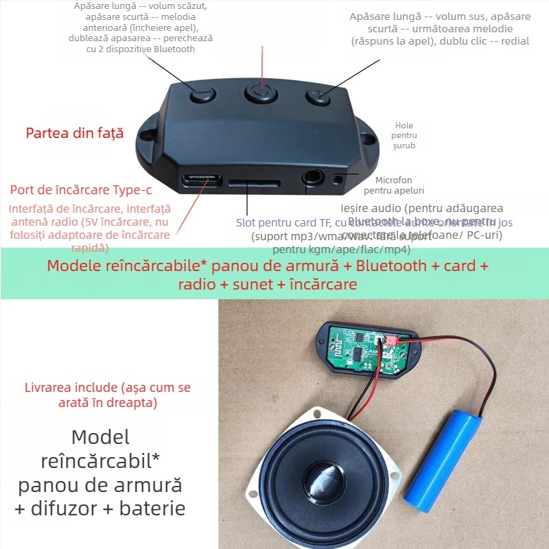 Modul Bluetooth audio receptor Armor PCB pentru difuzor, 2 straturi FR-4, Lead-Tin Plating