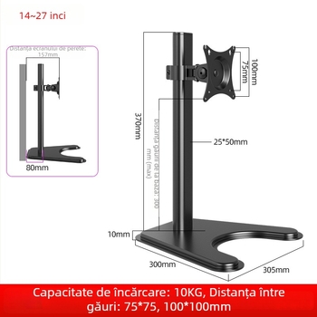 Suport pentru monitor VESA compatibil, tip ridicare, înălțime reglabilă și rotire