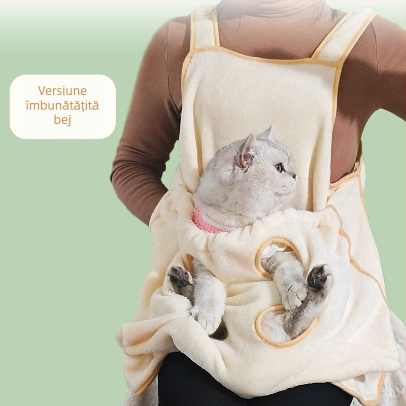 Șorț pentru pisici pentru îndepărtarea părului – fleece coral, brand Meow Meaning