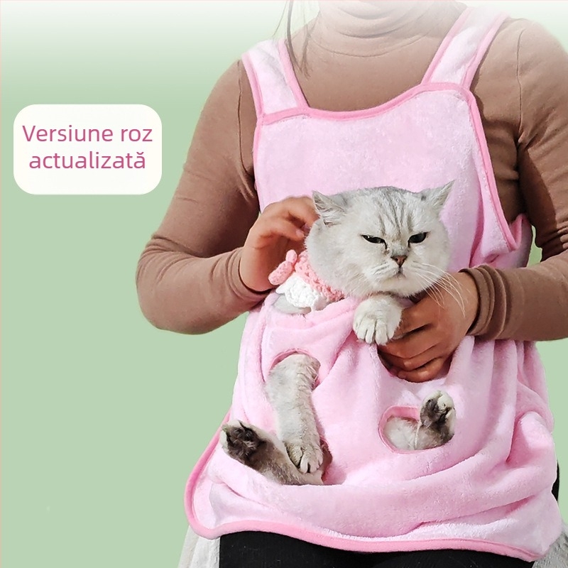 Șorț pentru pisici pentru îndepărtarea părului – fleece coral, brand Meow Meaning