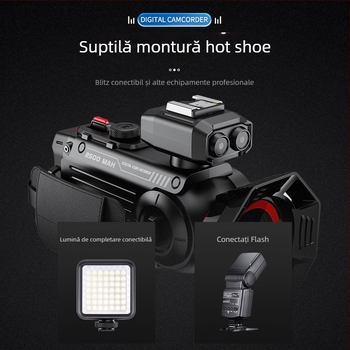 All-in-One Cameră 4K WiFi cu zoom optic 50x, senzor CMOS, ecran LCD de 3,0 inch