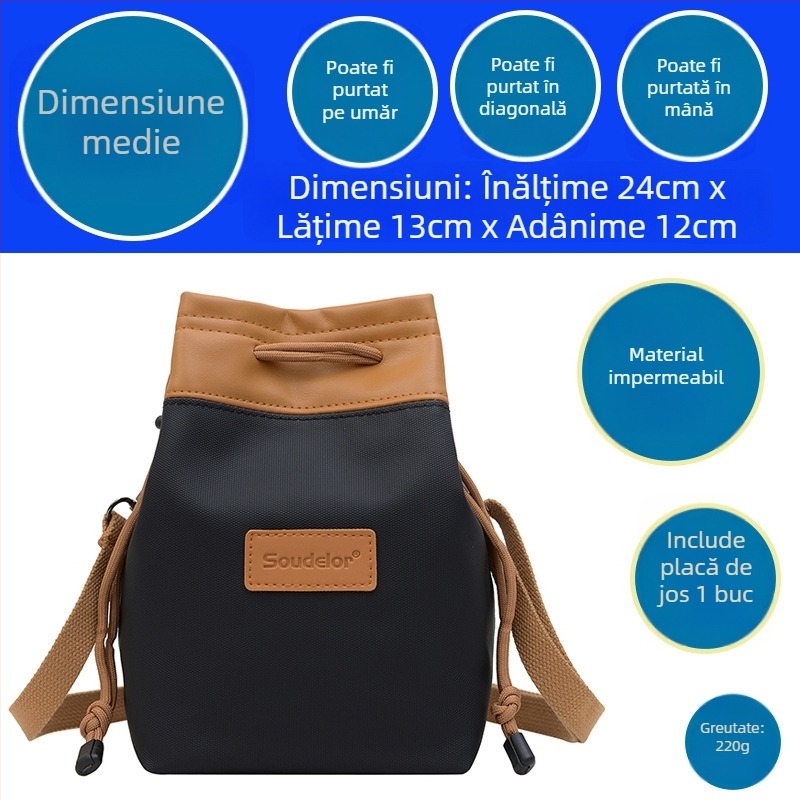 Geantă pentru cameră mirrorless — ultraușoară, PU, impermeabilă, stil geantă de mână, curea de umăr curbată, potrivită pentru SLR și obiective