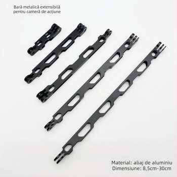 GP24 Tijă de extindere universală din aliaj de aluminiu pentru montarea camerei pe bicicletă (set de 3 piese, logo disponibil)