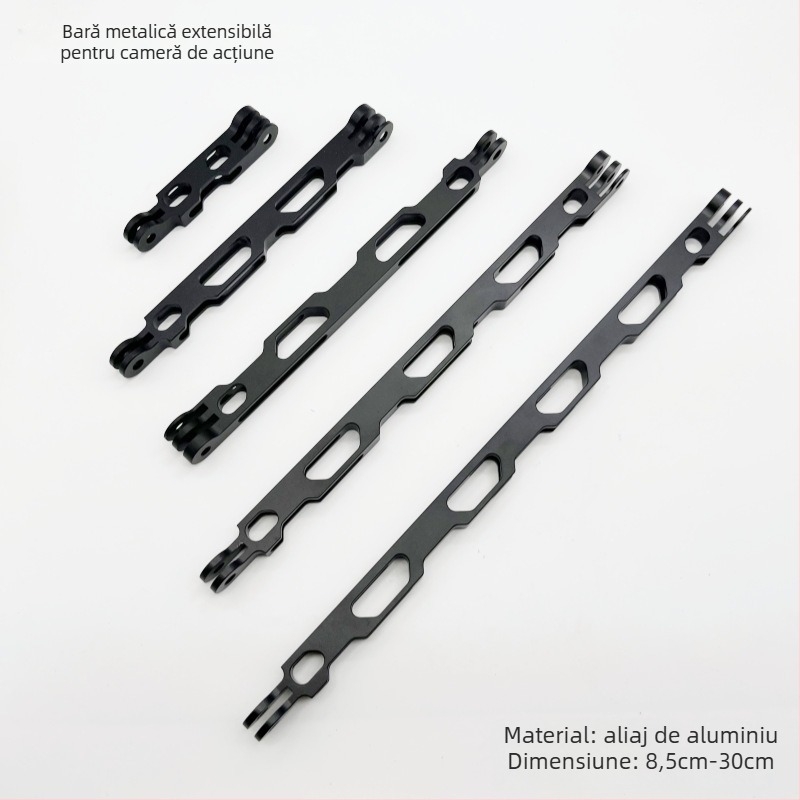 GP24 Tijă de extindere universală din aliaj de aluminiu pentru montarea camerei pe bicicletă (set de 3 piese, logo disponibil)