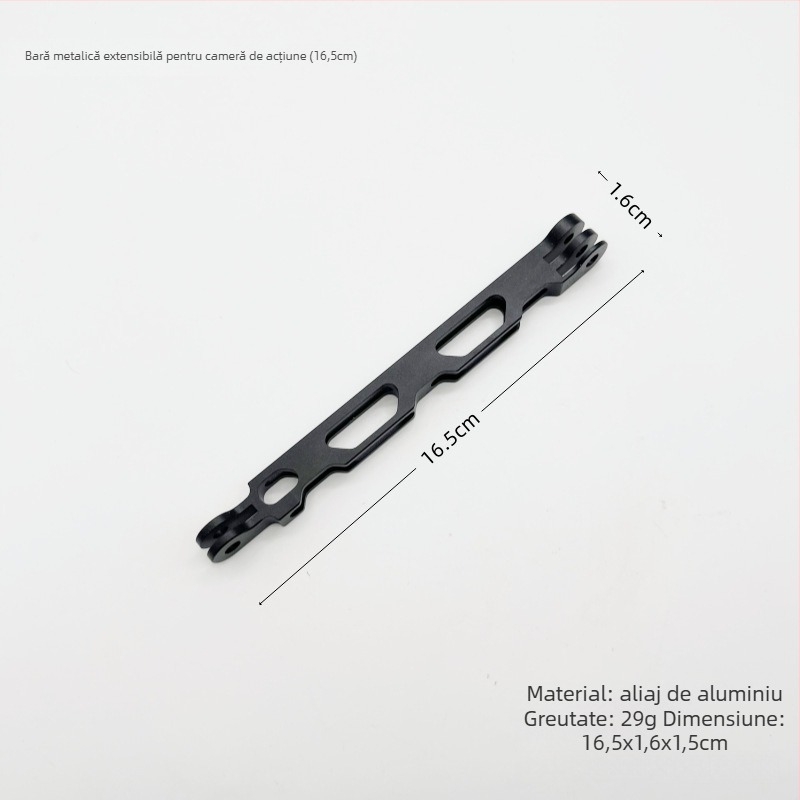 GP24 Tijă de extindere universală din aliaj de aluminiu pentru montarea camerei pe bicicletă (set de 3 piese, logo disponibil)