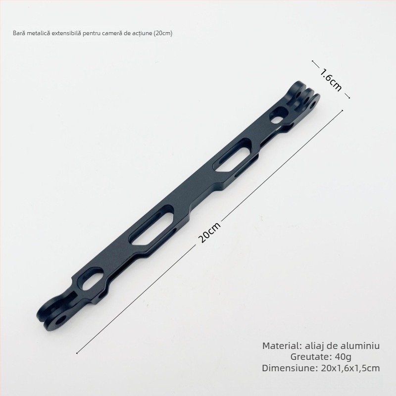 GP24 Tijă de extindere universală din aliaj de aluminiu pentru montarea camerei pe bicicletă (set de 3 piese, logo disponibil)