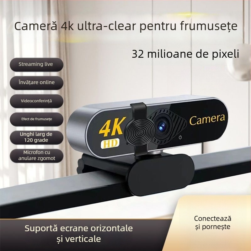 Cameră PTZ inteligentă pentru desktop, 4K, senzor 800K, USB 2.0