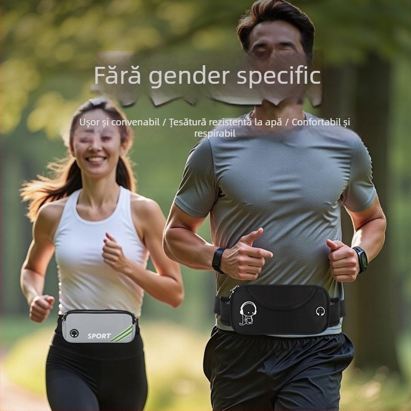 Borsetă de talie sport pentru alergare și ciclism - Unisex, Impermeabilă, Ultra-ușoară, Anti-furt, Poliester
