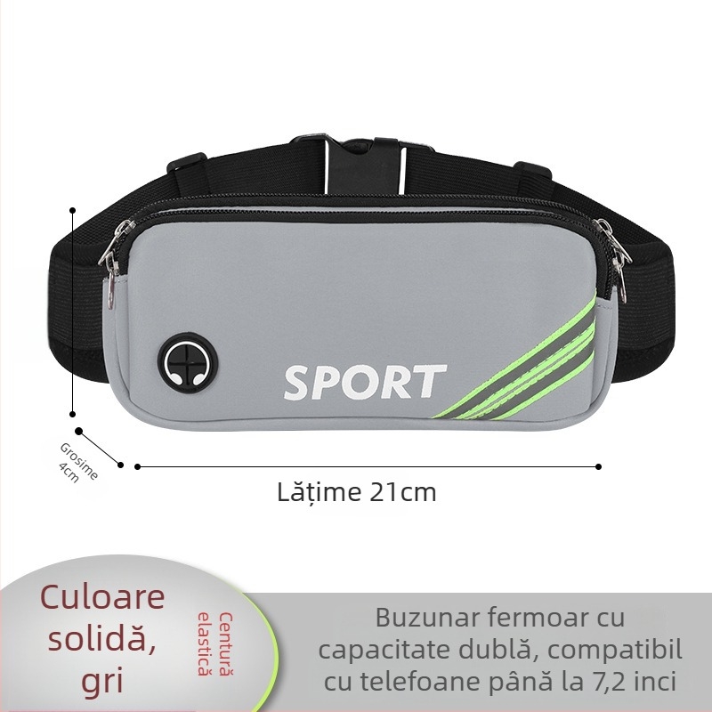 Borsetă de talie sport pentru alergare și ciclism - Unisex, Impermeabilă, Ultra-ușoară, Anti-furt, Poliester