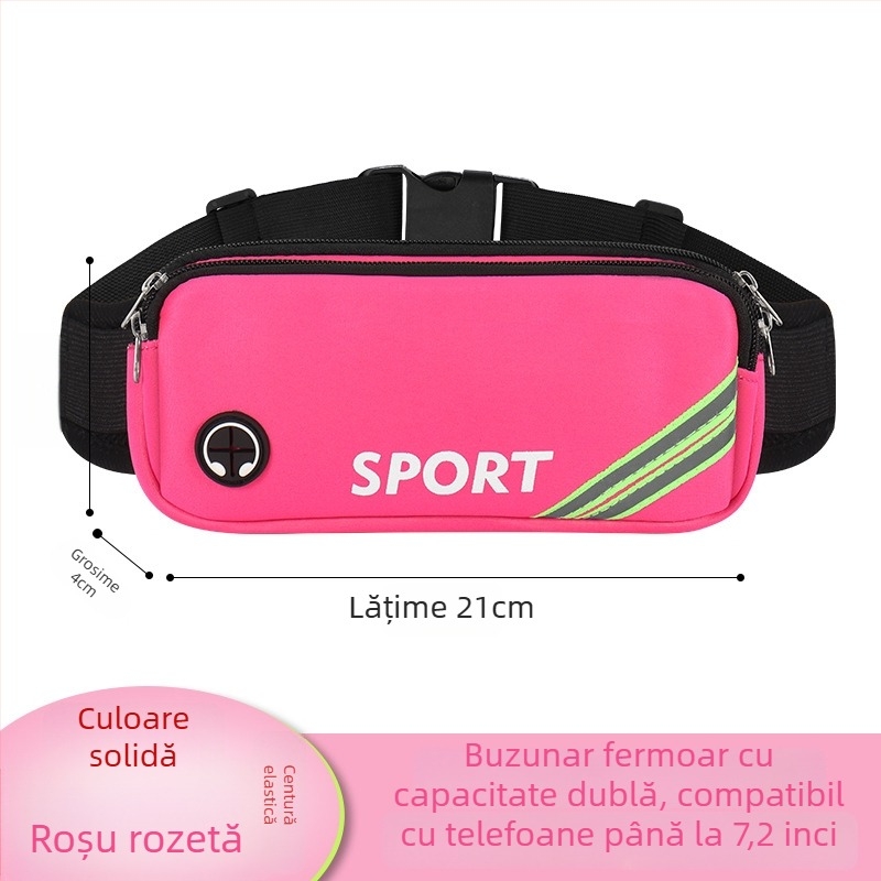 Borsetă de talie sport pentru alergare și ciclism - Unisex, Impermeabilă, Ultra-ușoară, Anti-furt, Poliester