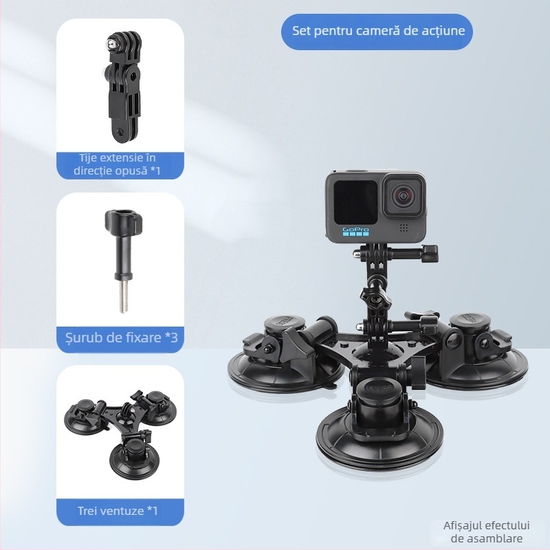 Suport auto pentru tabletă cu ventuză; compatibil cu DJI Zhiyun și alte stabilizatoare antișoc; material plastic; personalizare disponibilă