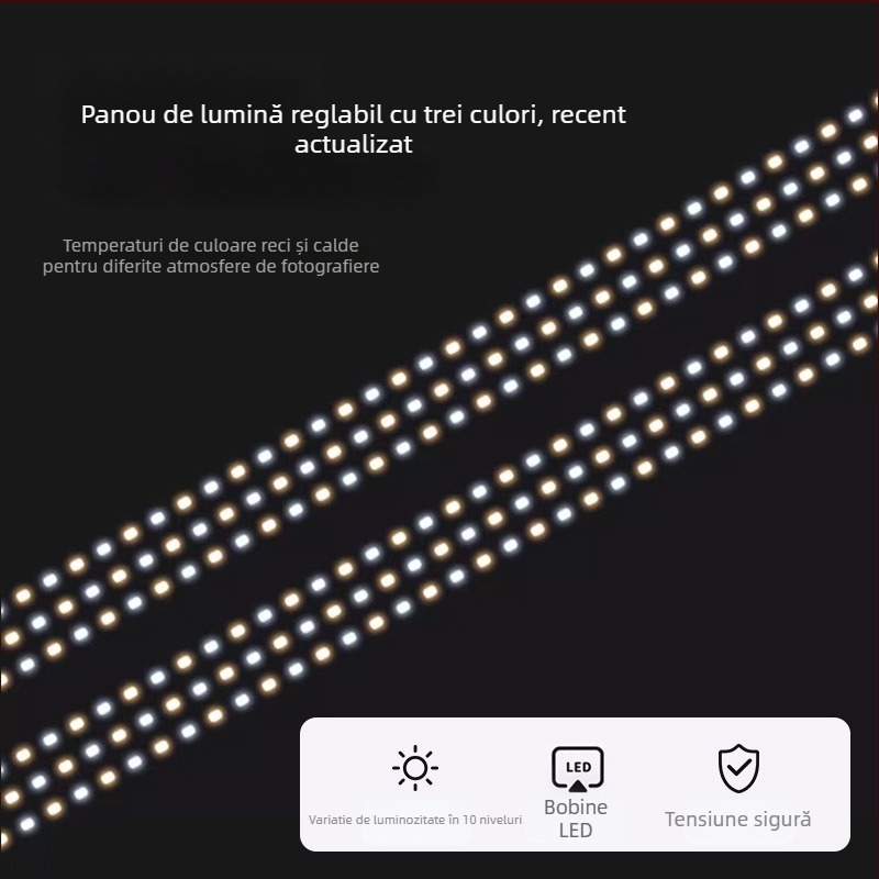 Cutie de lumină LED pentru studio, pliabilă, pentru fotografie, construcție din țesătură Oxford, LATZZ, greutate 5,4 kg