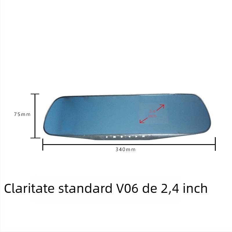 Camera de bord auto cu camere frontale și spate duale, 1080p, unghi de vizualizare 120°, imagine inversă, înregistrare ciclică