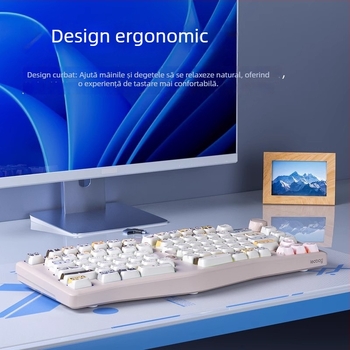 Tastatură mecanică Alice, hot-swappable, iluminare RGB, 83 taste, conectivitate în trei moduri